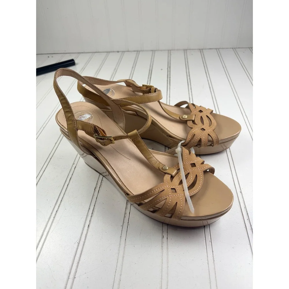 Nurture Vintage Y2K Beige Wedge Platform Sandals Women's Size 10M